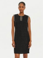 Rinascimento Sukienka dzianinowa CFC0019574002 Czarny Regular Fit. Czarne sukienki damskie RINASCIMENTO, s, bez wzorów, z dzianiny, bez kołnierzyka, bez ramiączek. Za 339.99 zł.