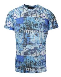 T-Shirt Męski Jasny Niebieski z Kolorowym Nadrukiem, Koszulka, Krótki Rękaw, U-neck. Niebieskie t-shirty męskie New Antracid, na lato, m, bez wzorów, z bawełny, bez kołnierzyka. Za 119.00 zł.