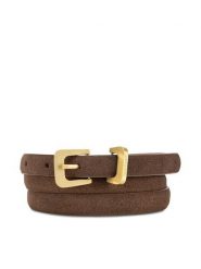 Gino Rossi Pasek Damski BLYL24003-1 Brązowy. Brązowe paski damskie Gino Rossi, bez wzorów, ze skóry. Za 99.99 zł.