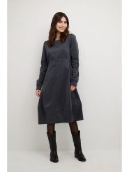 CULTURE Sukienka w kolorze antracytowym rozmiar: XXL. Czarne sukienki damskie Culture, xxl, bez wzorów, bez kołnierzyka, bez ramiączek, midi. Za 152.99 zł.