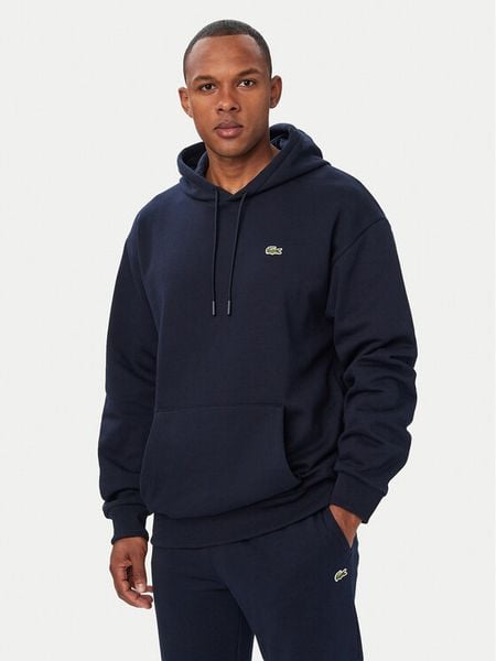 Lacoste Bluza SH8863 Granatowy Regular Fit. Niebieskie bluzy bez kaptura męskie Lacoste, m, z bawełny. Za 639.99 zł.