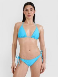 4F Góra od bikini damska - turkusowa M. Niebieskie bikini damskie 4f, bez wzorów. W wyprzedaży za 39.99 zł.