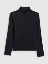 4F Bluza treningowa slim bez kaptura damska - czarna XS. Czarne bluzy bez kaptura damskie 4f, xs. Za 179.99 zł.