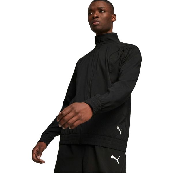 Kurtka męskie Puma Zip up Tracksuit Jacket Fit Woven. Czarne kurtki męskie Puma, m, bez wzorów, z poliesteru, sportowe, bez kaptura. Za 290.00 zł.