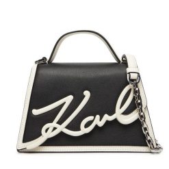 Torebka KARL LAGERFELD. Czarne torebki klasyczne damskie Karl Lagerfeld, bez wzorów, bez dodatków. Za 839.99 zł.