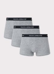 PAKO LORENTE – Trójpak bokserek męskich w kolorze szarym. Szare bokserki męskie Pako Lorente, bez wzorów, z bawełny. Za 129.99 zł.