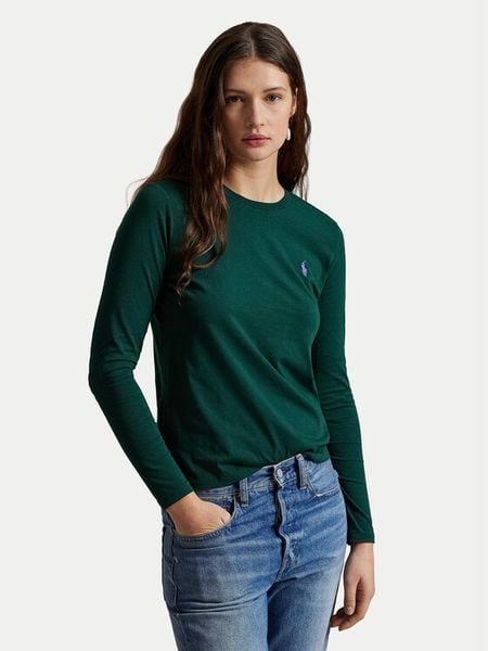 Polo Ralph Lauren Bluzka 211898699010 Zielony Regular Fit. Zielone bluzki damskie Polo Ralph Lauren, xl, bez wzorów, z bawełny, bez kołnierzyka, bez ramiączek. Za 399.99 zł.