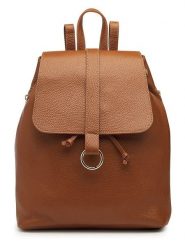 ORE10 Skórzany plecak "Bosar" w kolorze jasnobrązowym - 33 x 36 x 11 cm rozmiar: onesize. Brązowe plecaki damskie ORE10, bez wzorów, z materiału. Za 404.99 zł.