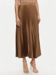 Kontatto Spódnica plisowana SU501C Brązowy Regular Fit. Brązowe spódniczki damskie Kontatto, bez wzorów, z syntetyku, plisowane. Za 249.99 zł.