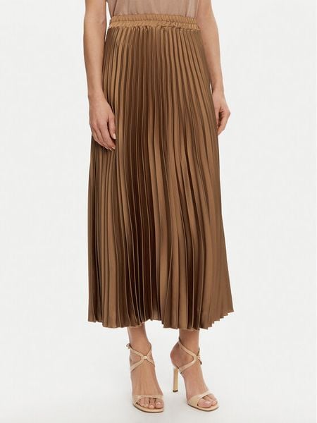 Kontatto Spódnica plisowana SU501C Brązowy Regular Fit. Brązowe spódniczki damskie Kontatto, bez wzorów, z syntetyku, plisowane. Za 249.99 zł.