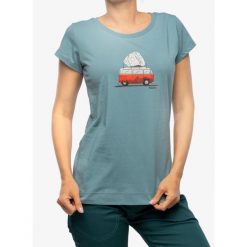 Koszulka bawełniana damska Ocun Classic T Bus-Stone. Zielone bluzki sportowe damskie Ocun, bez wzorów, z bawełny, bez ramiączek. Za 122.99 zł.