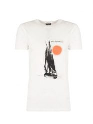Diesel T-Shirt "T-Iny" | A05152-0ASUB-141 | Mężczyzna | Biały. Białe t-shirty męskie Diesel, m, bez wzorów, z bawełny, bez kołnierzyka. W wyprzedaży za 149.00 zł.