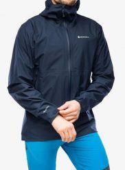 Kurtka z membraną męska Montane Spirit Lite Jacket. Niebieskie kurtki męskie Montane, l, bez wzorów, z gore-texu, bez kaptura. Za 1,089.20 zł.