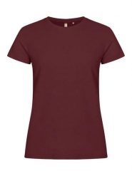Clique Basic-T Women – damska koszulka dopasowana z bawełny. Czerwone t-shirty damskie CLIQUE, s, bez wzorów, z bawełny, bez kołnierzyka. Za 97.35 zł.
