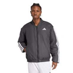 Kurtka z dresu adidas Essentials Climawarm. Czarne kurtki męskie Adidas, na zimę, m, bez wzorów, z dresówki, casualowe, bez kaptura. Za 320.50 zł.
