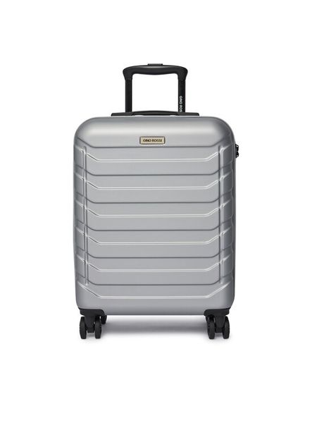 Gino Rossi Walizka kabinowa GIN-S-003-05-SILVER Srebrny. Szare walizki Gino Rossi, bez wzorów, z tworzywa sztucznego. Za 259.99 zł.