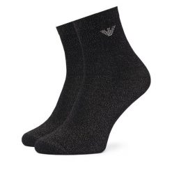 Skarpety długie EA7 Emporio Armani. Czarne skarpetki damskie EA7 Emporio Armani, bez wzorów. Za 124.99 zł.