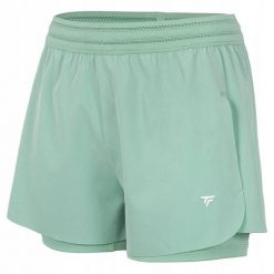 Damskie spodenki tenisowe Tecnifibre Team Stretch Short. Zielone szorty damskie TECNIFIBRE, bez wzorów, sportowe. Za 199.99 zł.