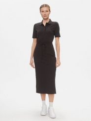 Tommy Hilfiger Sukienka codzienna Reg Breton Midi Polo Dress Ss WW0WW42030 Czarny Regular Fit. Czarne sukienki damskie Tommy Hilfiger, na co dzień, xs, bez wzorów, z bawełny, bez kołnierzyka, bez ramiączek, midi, proste. Za 399.99 zł.