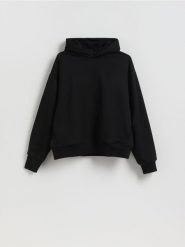 Bluza z nadrukiem na plecach - czarny. Czarne bluzy bez kaptura męskie Reserved, l, z bawełny. Za 199.99 zł.