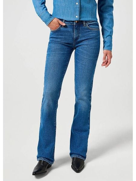 Wrangler Dżinsy - Comfort fit - w kolorze niebieskim rozmiar: W29/L32. Niebieskie jeansy damskie Wrangler. Za 156.98 zł.