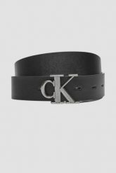 CALVIN KLEIN Czarno-brązowy dwustronny męski pasek. Czarne paski męskie CALVIN KLEIN, bez wzorów. W wyprzedaży za 169.99 zł.