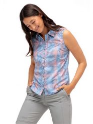 Maier Sports Koszula funkcyjna "Paloma" w kolorze jasnoróżowo-błękitnym rozmiar: 36. Niebieskie koszule damskie Maier Sports, bez wzorów, z materiału, sportowe, bez kołnierzyka, bez ramiączek. Za 56.66 zł.