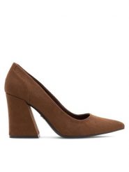 Nine West Czółenka KALILA 13196G Brązowy. Brązowe czółenka damskie Nine West, bez wzorów, z materiału, bez obcasa. Za 99.99 zł.