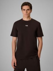 4F T-shirt regular gładki męski 4F | Robert Lewandowski - brązowy L. Brązowe t-shirty męskie 4f, l, bez wzorów, z bawełny, bez kołnierzyka. Za 99.99 zł.