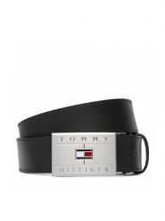 Tommy Hilfiger Pasek Th Flag Plaque Belt AM0AM14322 Brązowy. Brązowe paski męskie Tommy Hilfiger, bez wzorów, ze skóry. Za 249.99 zł.