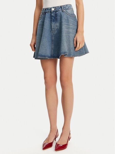 AMI Paris Spódnica jeansowa FSK038.DE0046 Granatowy Regular Fit. Niebieskie spódniczki damskie AMI PARIS, bez wzorów, z bawełny. Za 1,219.00 zł.