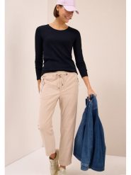 Cecil Koszulka w kolorze granatowym rozmiar: S. Niebieskie bluzki damskie Cecil, s, bez wzorów, z bawełny, bez kołnierzyka, bez ramiączek. Za 61.17 zł.