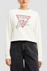 GUESS Biała bluza damska Love. Białe bluzy bez kaptura damskie Guess, s. W wyprzedaży za 323.99 zł.