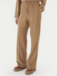 Weekend Max Mara Spodnie dzianinowe Sponda 2525786022 Beżowy Straight Fit. Brązowe spodnie materiałowe damskie Weekend Max Mara, bez wzorów, z dzianiny. Za 879.99 zł.