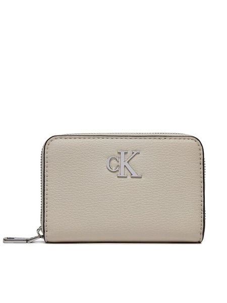 Calvin Klein Portfel Minimal Monogram Med Za K60K611500 Beżowy. Brązowe portfele damskie CALVIN KLEIN, bez wzorów, z materiału. Za 179.99 zł.