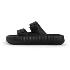 Klapki damskie Fila Tireno. Czarne klapki damskie Fila, bez wzorów, z materiału, bez obcasa. Za 89.99 zł.