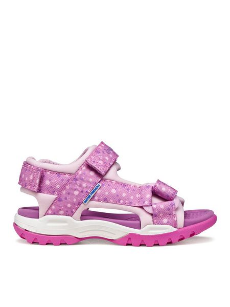 Geox Sandały Jr Borealis Girl J550WA 015AN C8215 D Różowy. Czerwone sandały dziewczęce Geox, z materiału, bez zapięcia. Za 269.99 zł.