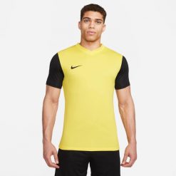 Koszulka piłkarska męska Nike Drifit Tiempo Premier 2. Czarne t-shirty sportowe męskie Nike, m, z materiału, bez ramiączek, do piłki nożnej, dri-fit (nike). Za 94.90 zł.
