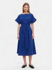 Weekend Max Mara Sukienka codzienna Finish 2515221032 Niebieski Regular Fit. Niebieskie sukienki damskie Weekend Max Mara, na co dzień, bez wzorów, z bawełny, bez kołnierzyka, bez ramiączek, proste. Za 1,499.00 zł.