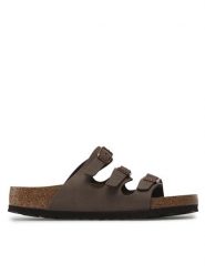 Birkenstock Klapki Florida 0053881 Brązowy. Brązowe klapki damskie Birkenstock, bez wzorów, ze skóry, bez obcasa. Za 379.99 zł.