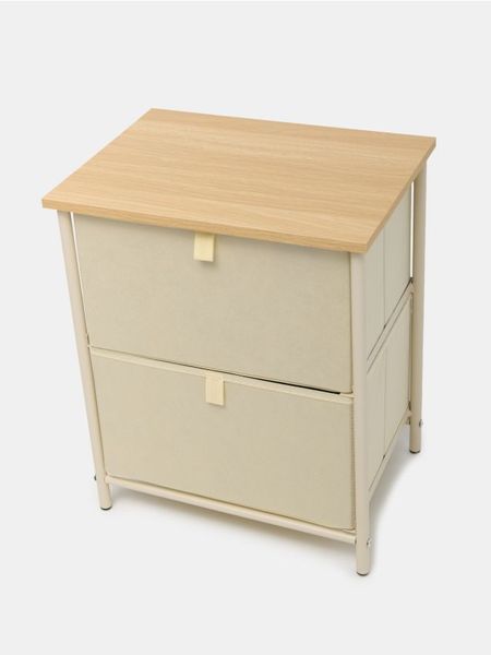 Szafka nocna z szufladami - beżowy. Brązowe koszule nocne damskie Sinsay, bez wzorów. Za 59.99 zł.