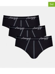 Sloggi Slipy (3 pary) "Start Midi" w kolorze czarnym rozmiar: L. Czarne slipki męskie Sloggi, bez wzorów. Za 48.45 zł.