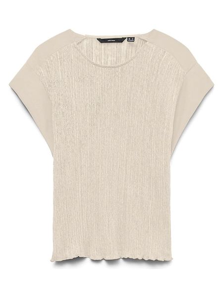 Vero Moda Bluzka w kolorze kremowym rozmiar: S. Brązowe bluzki damskie Vero Moda, s, bez wzorów, bez kołnierzyka, bez ramiączek. Za 104.95 zł.