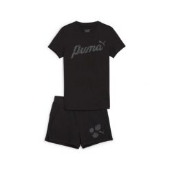 Komplet dresowy dla dzieci Puma BLOSSOM 68032001. Czarne koszulki dziewczęce Puma, m, bez wzorów, z bawełny, bez ramiączek. Za 127.15 zł.