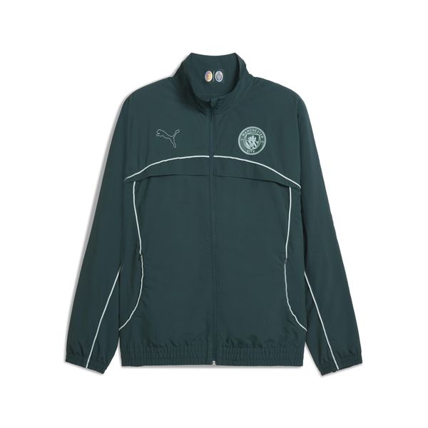 Męska kurtka Manchester City FtblStatement Cellerator PUMA. Zielone kurtki męskie Puma, m, bez wzorów, sportowe, bez kaptura. Za 439.00 zł.