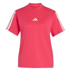 Koszulka damska ADIDAS W 3S SJ T B S. Czerwone t-shirty damskie Adidas, s, bez wzorów, z dzianiny, bez kołnierzyka. Za 119.00 zł.