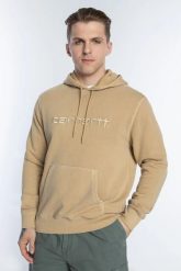BLUZA MĘSKA Z KAPTUREM CARHARTT WIP HOODED DUSTER KOLOR BEŻOWY. Brązowe bluzy sportowe męskie Carhartt, bez wzorów, z bawełny, klasyczne, bez kołnierzyka, bez ramiączek. Za 294.50 zł.