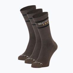 Skarpety SCOTT Retro Casual Crew 3. Szare skarpetki męskie Scott, bez wzorów, z bawełny. Za 62.99 zł.