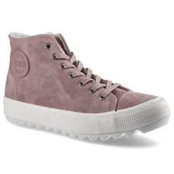 Różowe Sneakersy Big Star Damskie Sportowe Obuwie. Czerwone buty sportowe na co dzień damskie Big Star, bez wzorów, z futra. Za 109.00 zł.