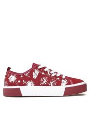 Nelli Blu Tenisówki CSS20408-03 Bordowy. Czerwone buty sportowe dziewczęce Nelli Blu, bez wzorów, z materiału, bez zapięcia. Za 59.99 zł.